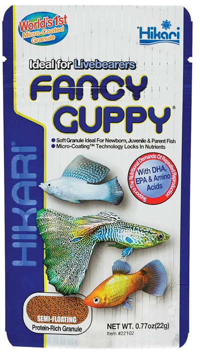 Hikari Tropical Fancy Guppy Fish Food, 0.77 oz (22g)