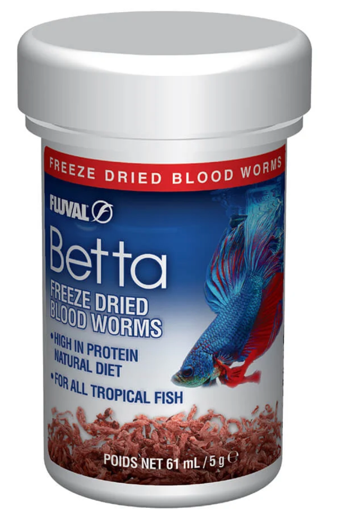 Betta Freeze Dried Bloodworms, 0.18 oz / 5 g