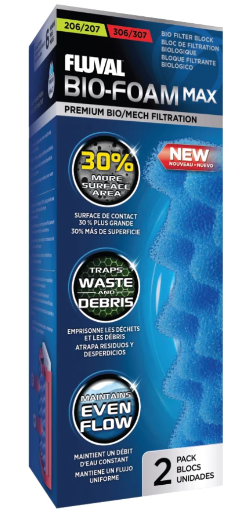 Bio-Foam Max for 206/306, 207/307 Canister Filter, 2-Pack