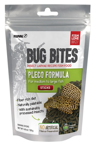 Bug Bites Pleco Sticks, 4.6 oz / 130 g