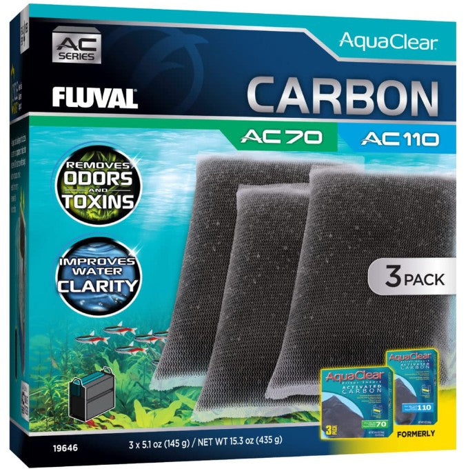 Carbon for AC70/AC110 Power Filter, 15.3 oz / 435 g, 3-Pack