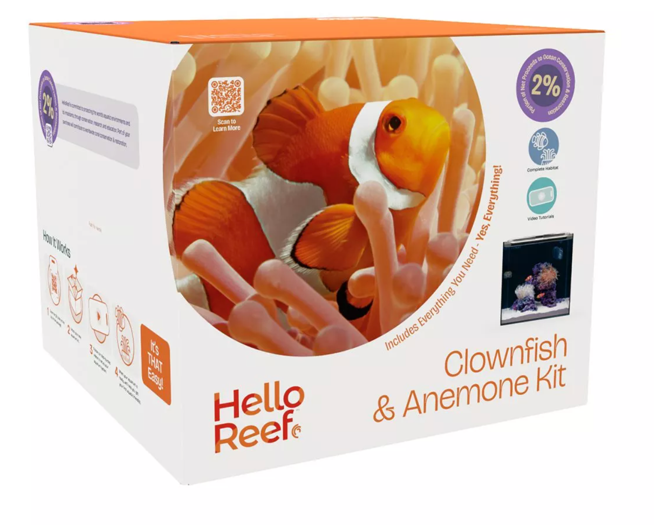 HelloReef Clownfish & Anemone Aquarium Kit