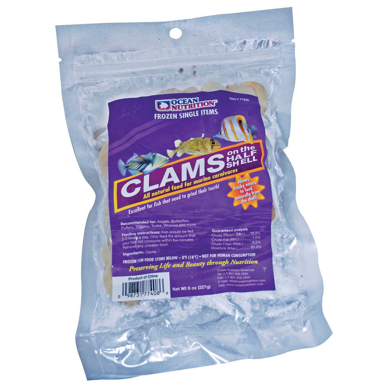 Ocean Nutrition Clams on the Half Shell 8 oz