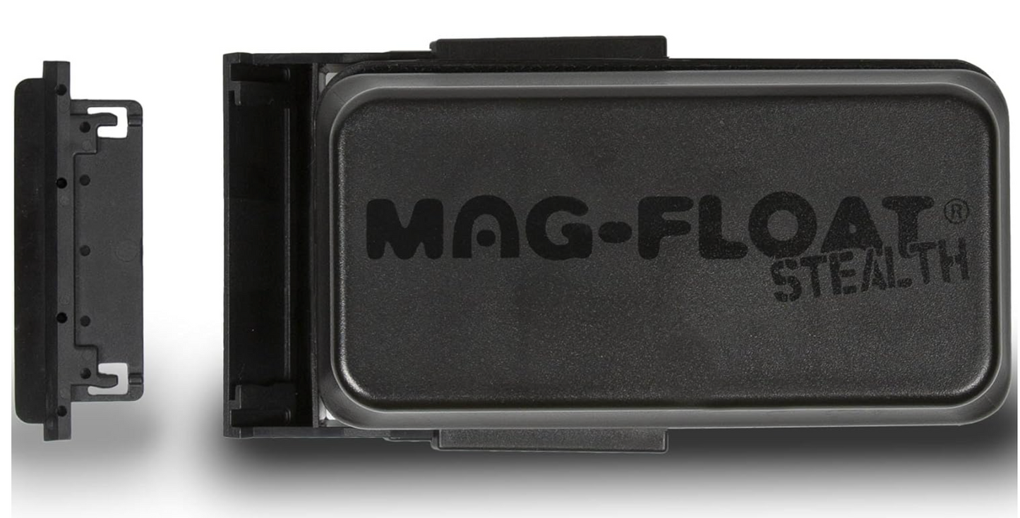Large + Plus Black Stealth Glass Magnet Aquarium Scraper Cleaner with Blade - Floating Magfloat Magnetic Leaning Tool