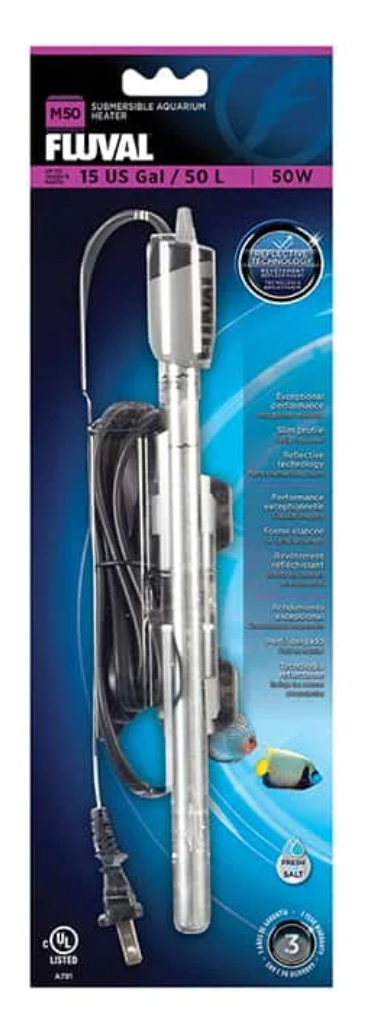 M50 Submersible Heater, 50W, up to 15 US Gal / 50 L