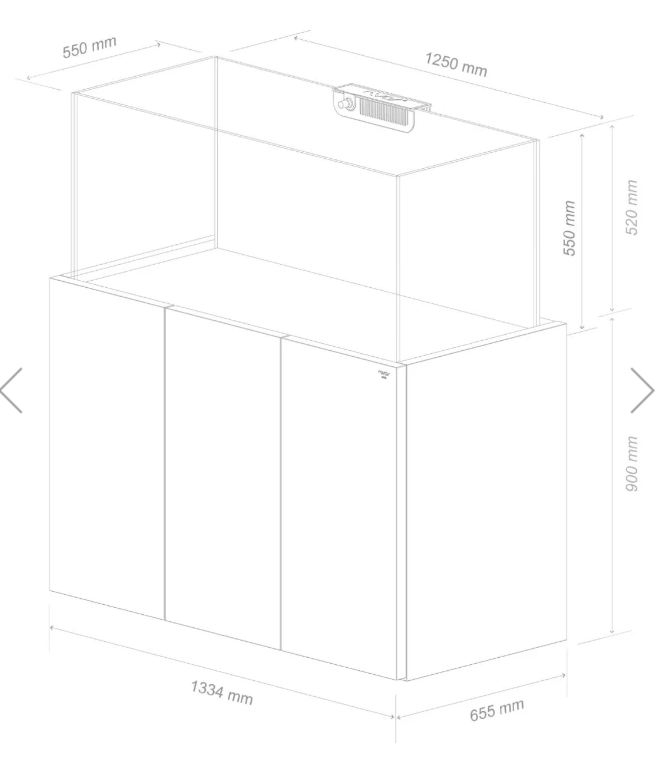 Nyos OPUS G2 440 Aquarium w/ Slim-Line Cabinet (White)